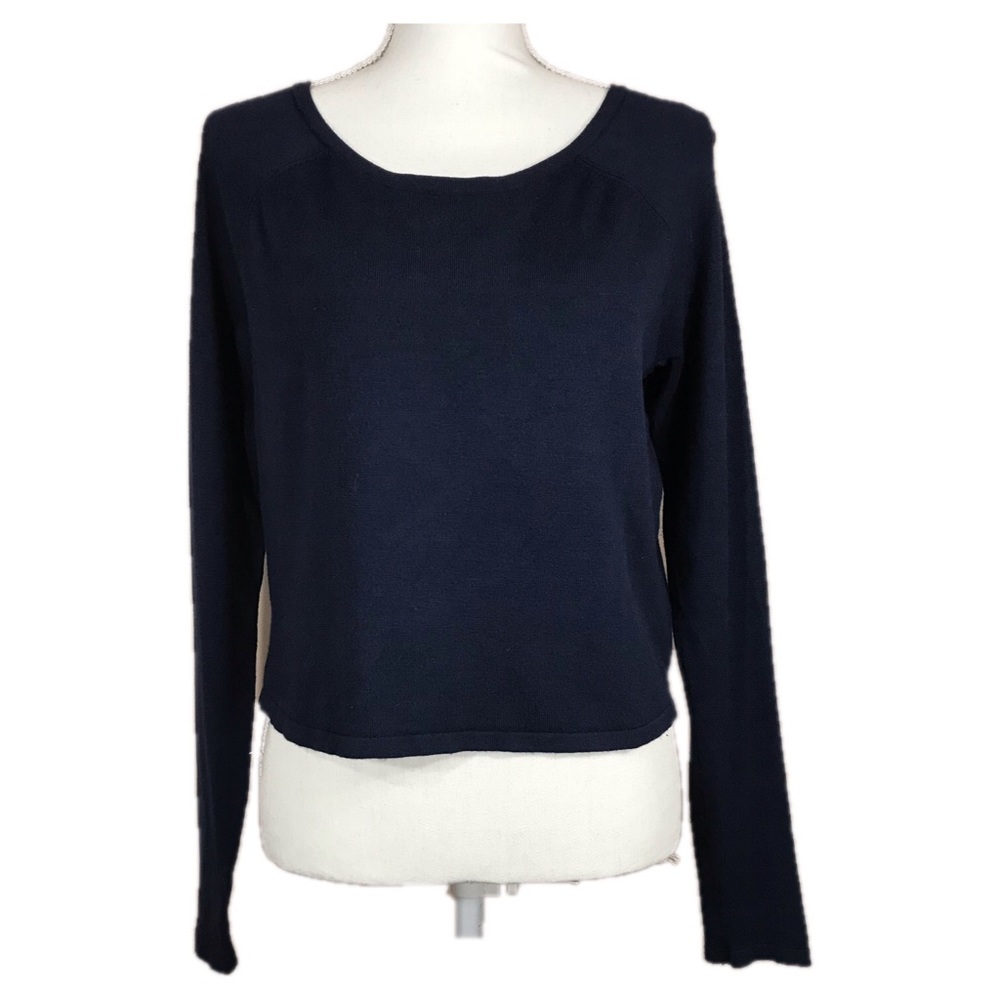 Fabletics Amanda Navy Blue Cropped Sweater Size M